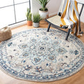 SAFAVIEH Madison 3ft Round Ivory Light Blue Rug - Durable Style
