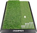CHAMPKEY Dual-Turf Golf Hitting Mat - True Turf Practice Mat