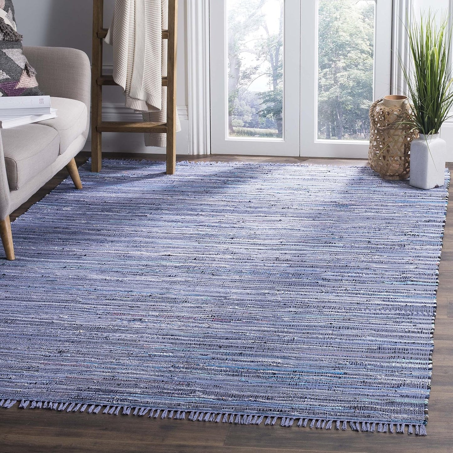 SAFAVIEH Rag Rug Collection Area Rug - Handmade Boho Stripe