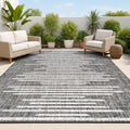 JONATHAN Y Stripe Geometric Indoor Outdoor Rug 8x10 - Durable