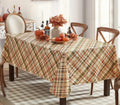 Diagonal Plaid Vinyl Flannel Backed Tablecloth 60 x 120 in - Easy Care