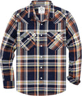 Men's Dubinik Flannel Shirt Western Pearl Snap Long Sleeve - Vintage