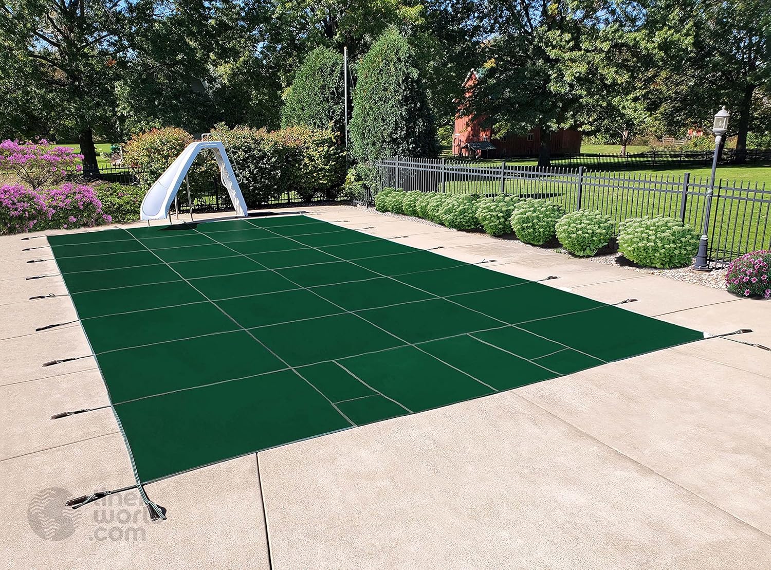Winter Warrior Mesh Inground Safety Pool Cover for 18ftx36ft Pools