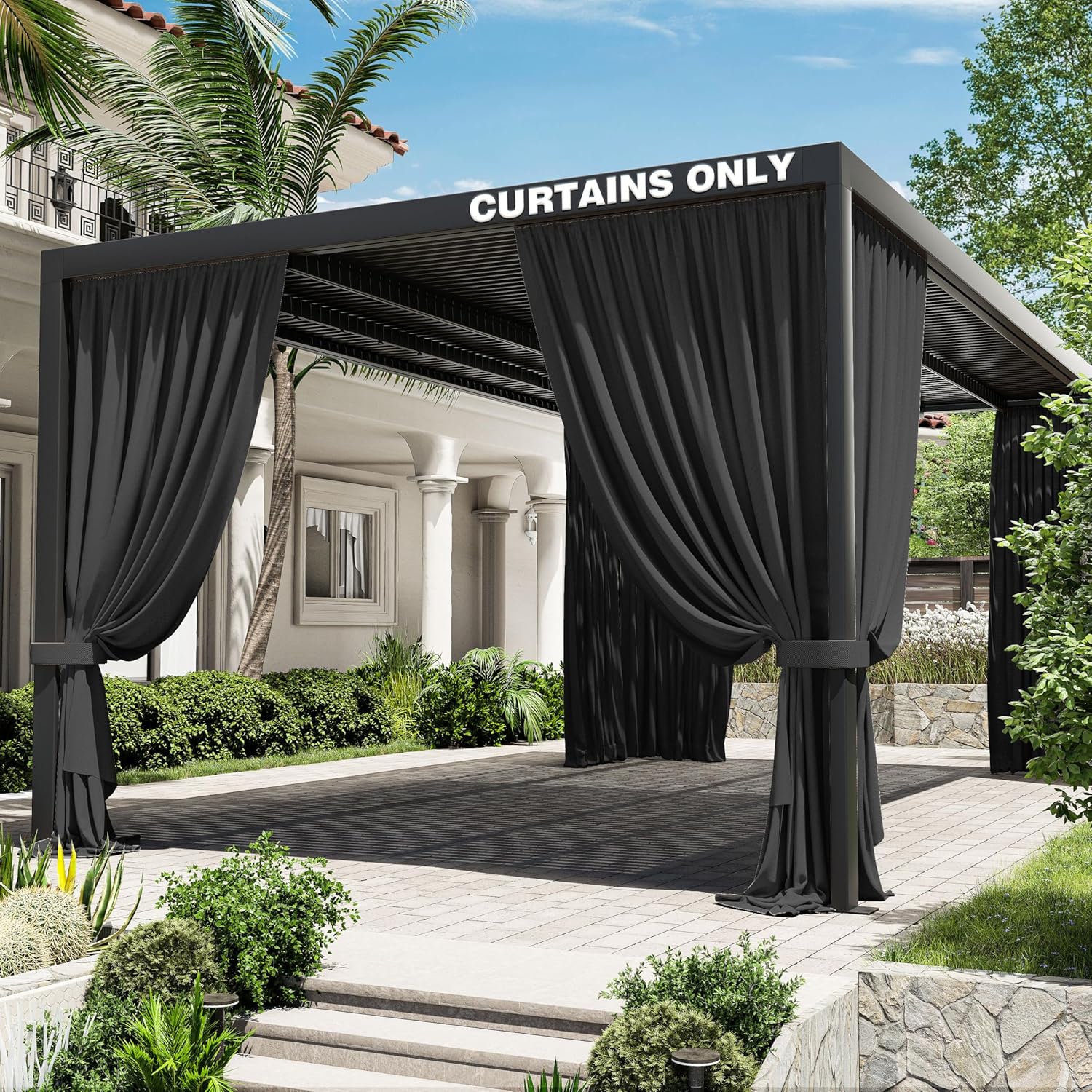 Gazebo Universal Replacement Privacy Curtain for Outdoor Use