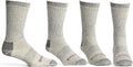 Medium Weight 86% Merino Wool Socks for Winter & Hiking - 4 Pairs
