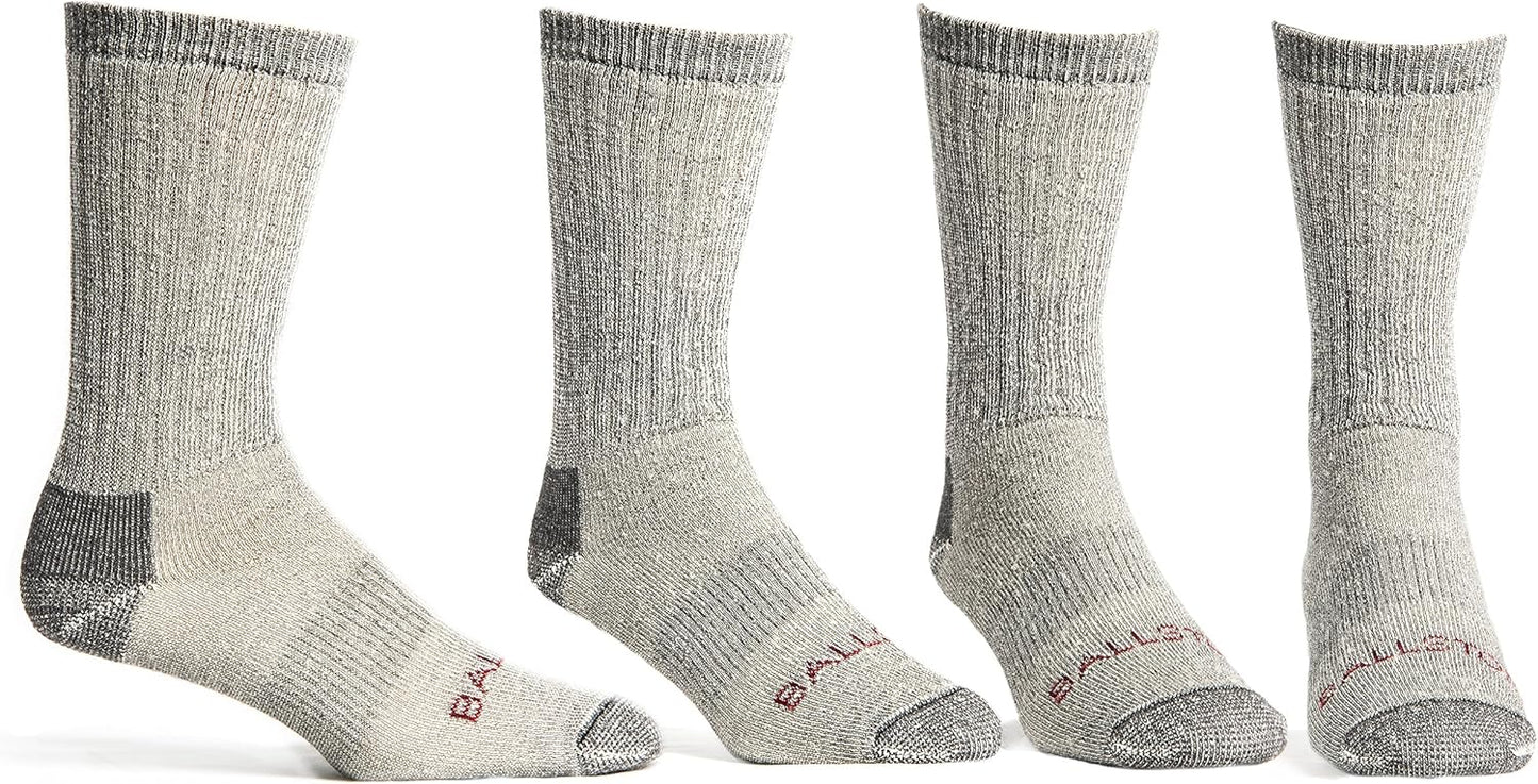 4 Pairs Ballston Merino Wool Socks - Winter Hiking Essentials
