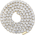 5MM Colorful Baguette Tennis Necklace Choker - Versatile Sparkle Shoes