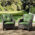 Joyside Outdoor Wicker Chair Rattan Patio Dining Chairs Set of 2