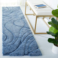 Florida Shag Runner Rug 2ft3ft x 9ft Light Blue & Blue - Plush Runner