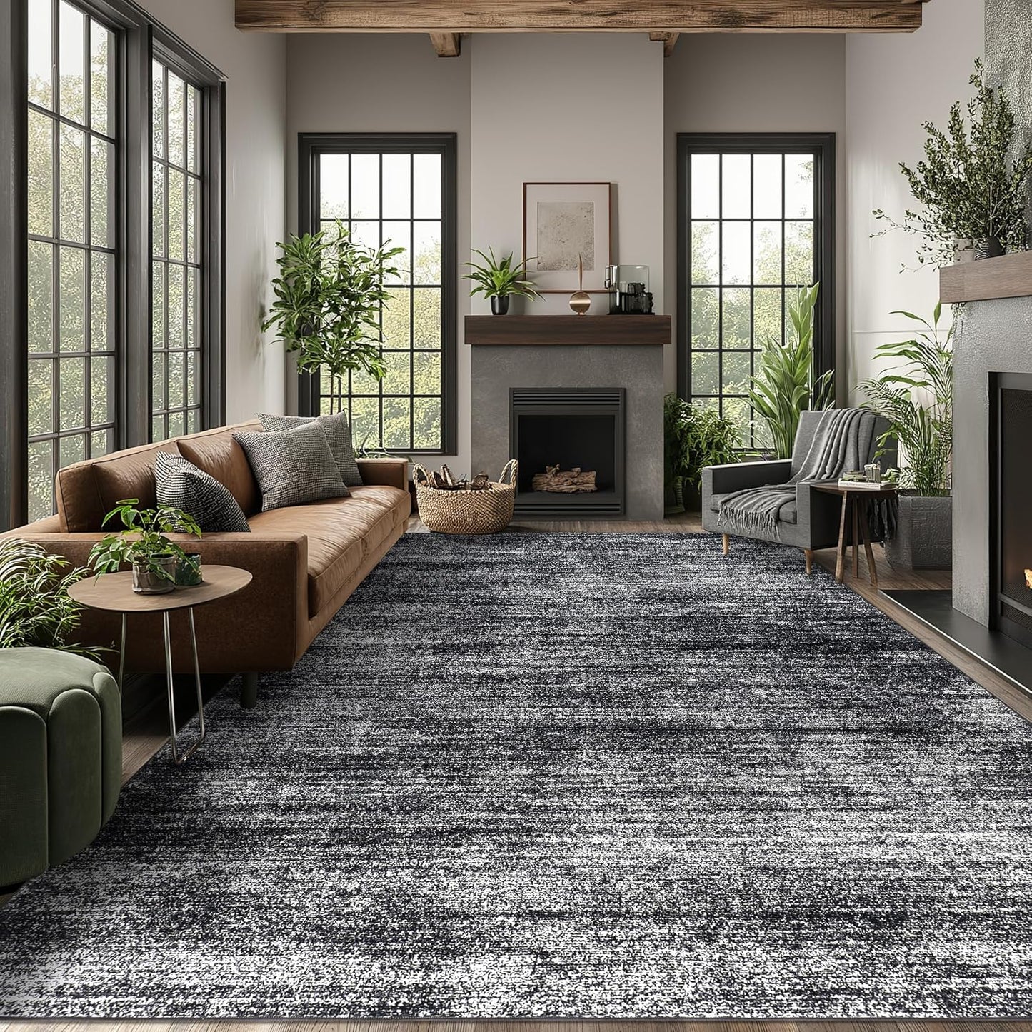 Abstract Boho Large Area Rug 9x12 for Living Room Decor