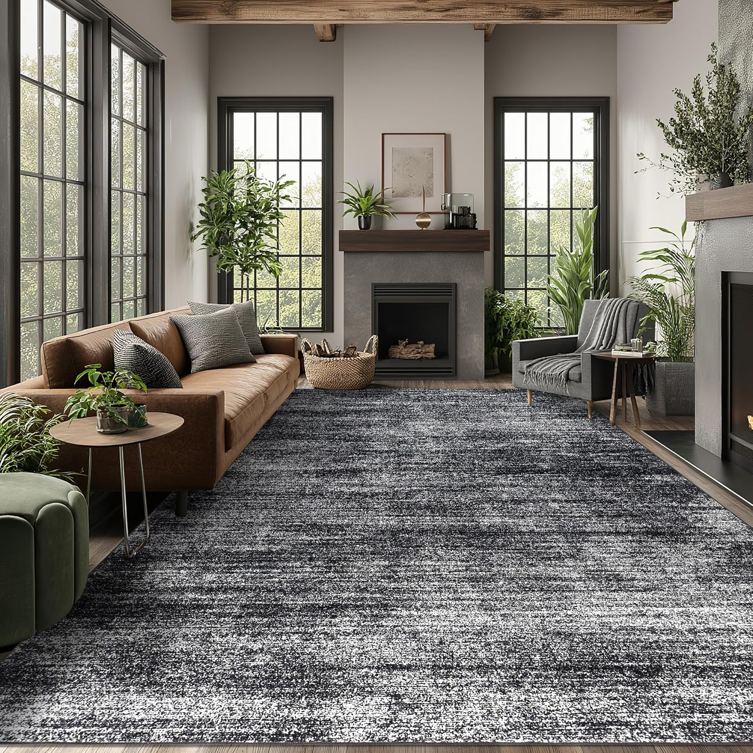 Abstract Boho Large Area Rug 9x12 for Living Room Decor