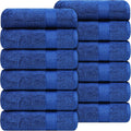 Ample Decor Hand Towels 18 x 28 in Set of 12 - Thick 600 GSM Navy
