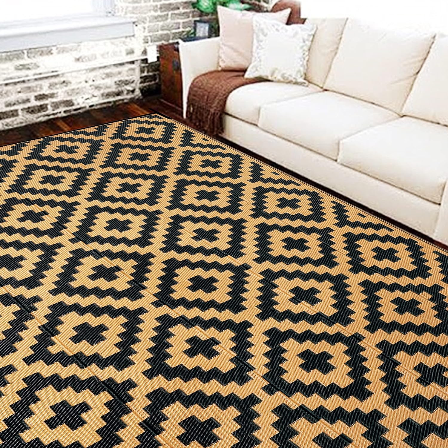 SAND MINE Reversible Mats for Outdoor and Indoor Use, 6ft x 9ft