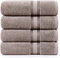 LANE LINEN 100% Cotton Bath Towels Set of 4 - Plush Quick Dry