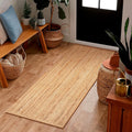 Rug Area Rugs Natural Jute 2x6 Ft Runner - Reversible Washable RagRug