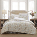 Laura Ashley Twin Comforter Set - Reversible Cotton Bedding