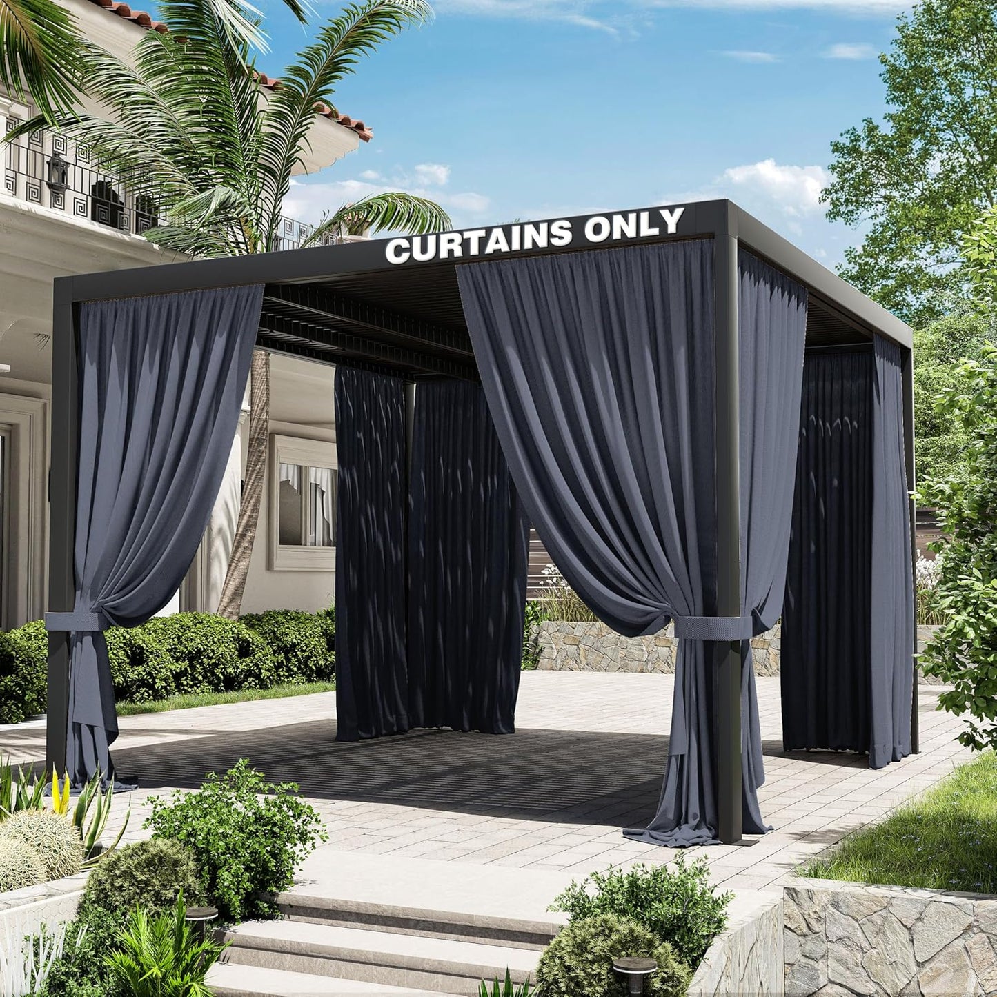 Gazebo Universal Replacement Privacy Curtain for 10ftx10ft Gazebo