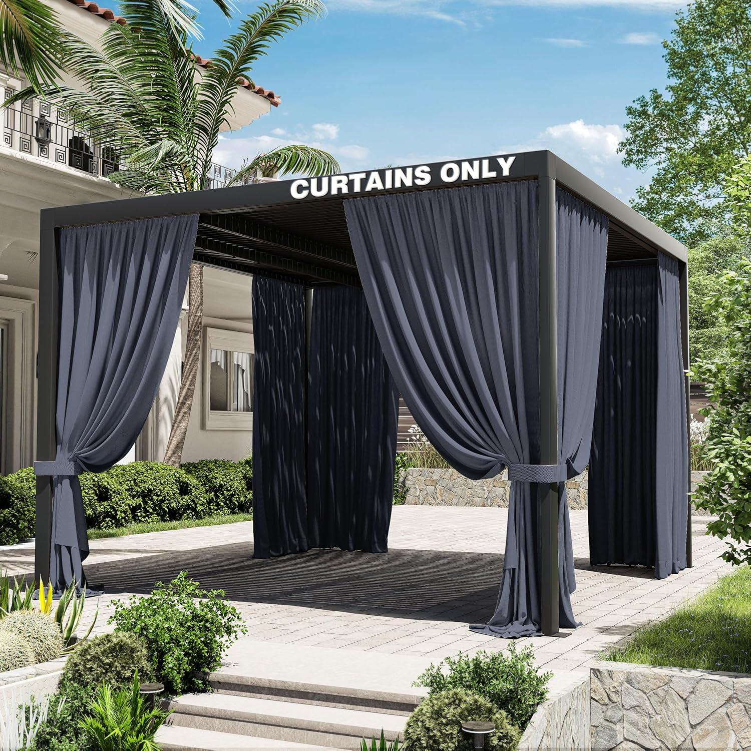 Gazebo Universal Replacement Privacy Curtain for 10ftx10ft Gazebo