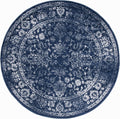 SAFAVIEH Adirondack Area Rug - 6ft7 Round, Navy/Ivory Design
