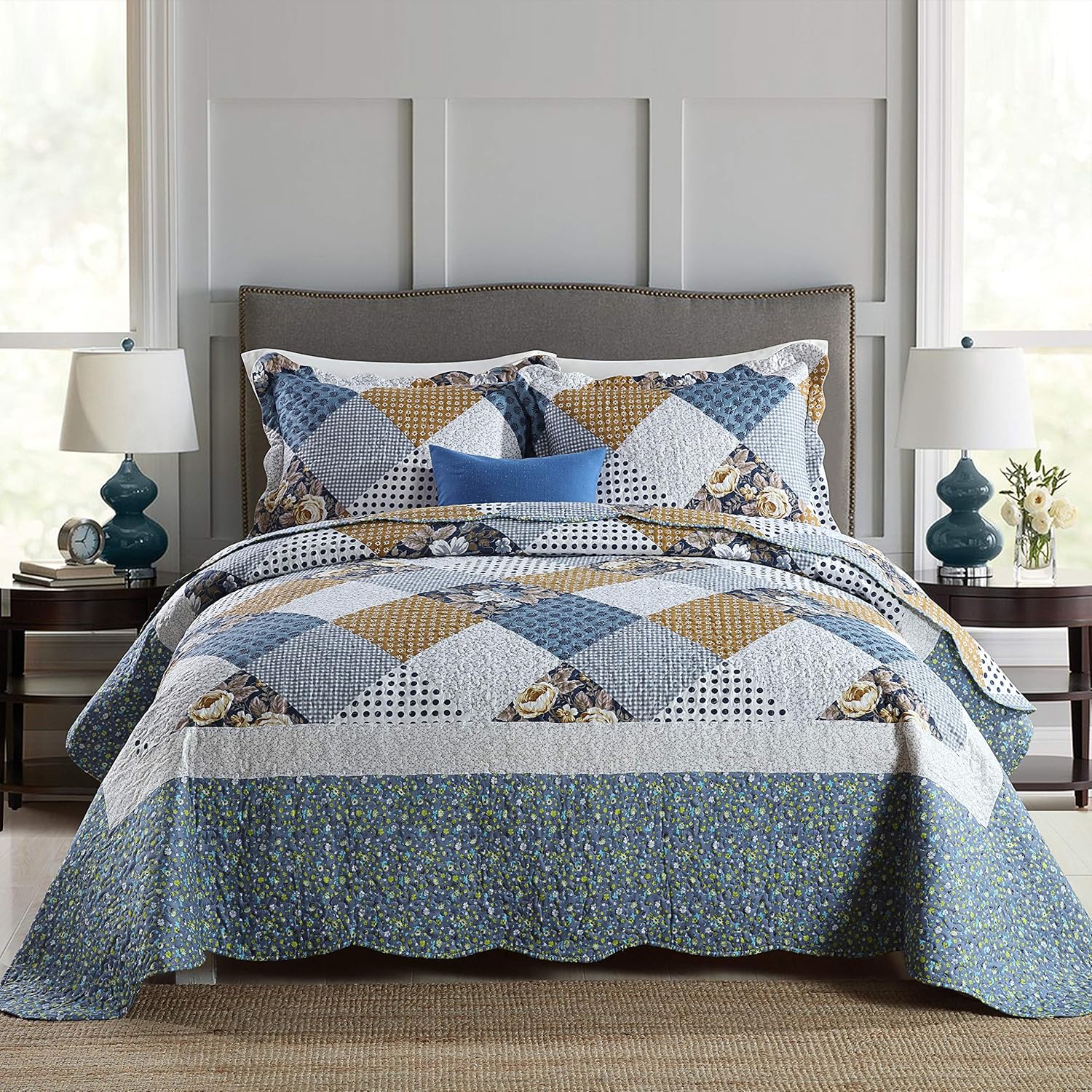 Travan 3-Piece King Bedspread Quilt Set for All Seasons