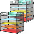 2 Pack Letter Tray 5-Tier Desk Organizer File Paper Holder - Compact