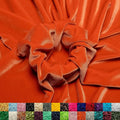 Orange Stretch Velvet Fabric by the Yard - 60in Wide, 10 Yards