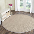 SAFAVIEH 8 ft Round Seagrass Area Rug - Natural Basketweave