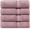 Lane Linen 100% Cotton Bath Sheets 4 Pack - Oversized Quick Dry Towels
