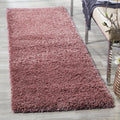 California Shag Runner Rug 2 ft 3 in x 13 ft Rose - Plush Non-Shedding