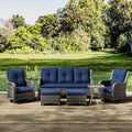 Joyside Wicker Patio Furniture Set 6 Piece - Swivel Rockers & Sofa