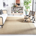Seagrass Basketweave Natural Fiber Area Rug 8ft Square for Home Decor