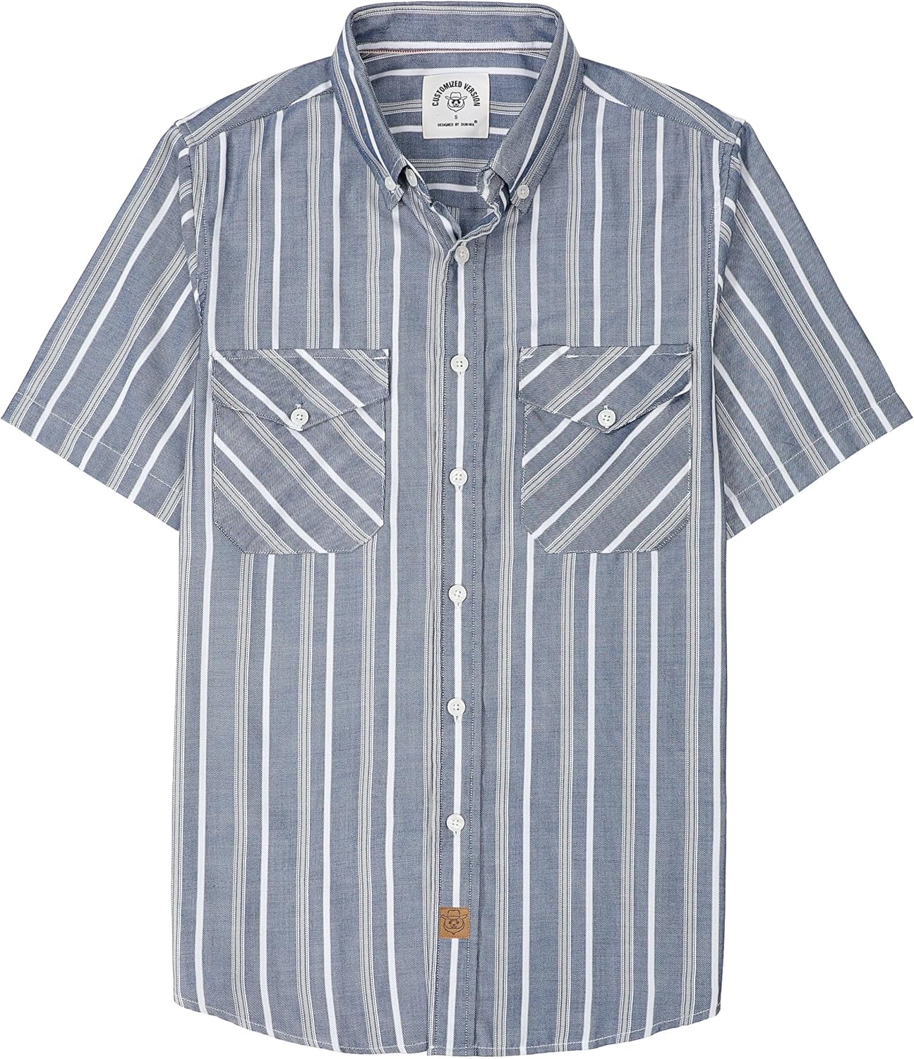 Dubinik Mens Short Sleeve Button Down Shirts for Casual Wear