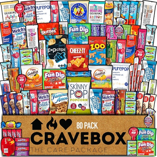 CRAVEBOX Snack Box Variety Pack for Halloween Treats Gift Basket