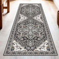Washable Runner Rug 2.5x8 Charcoal - Non Slip Ultra-Soft Flannel