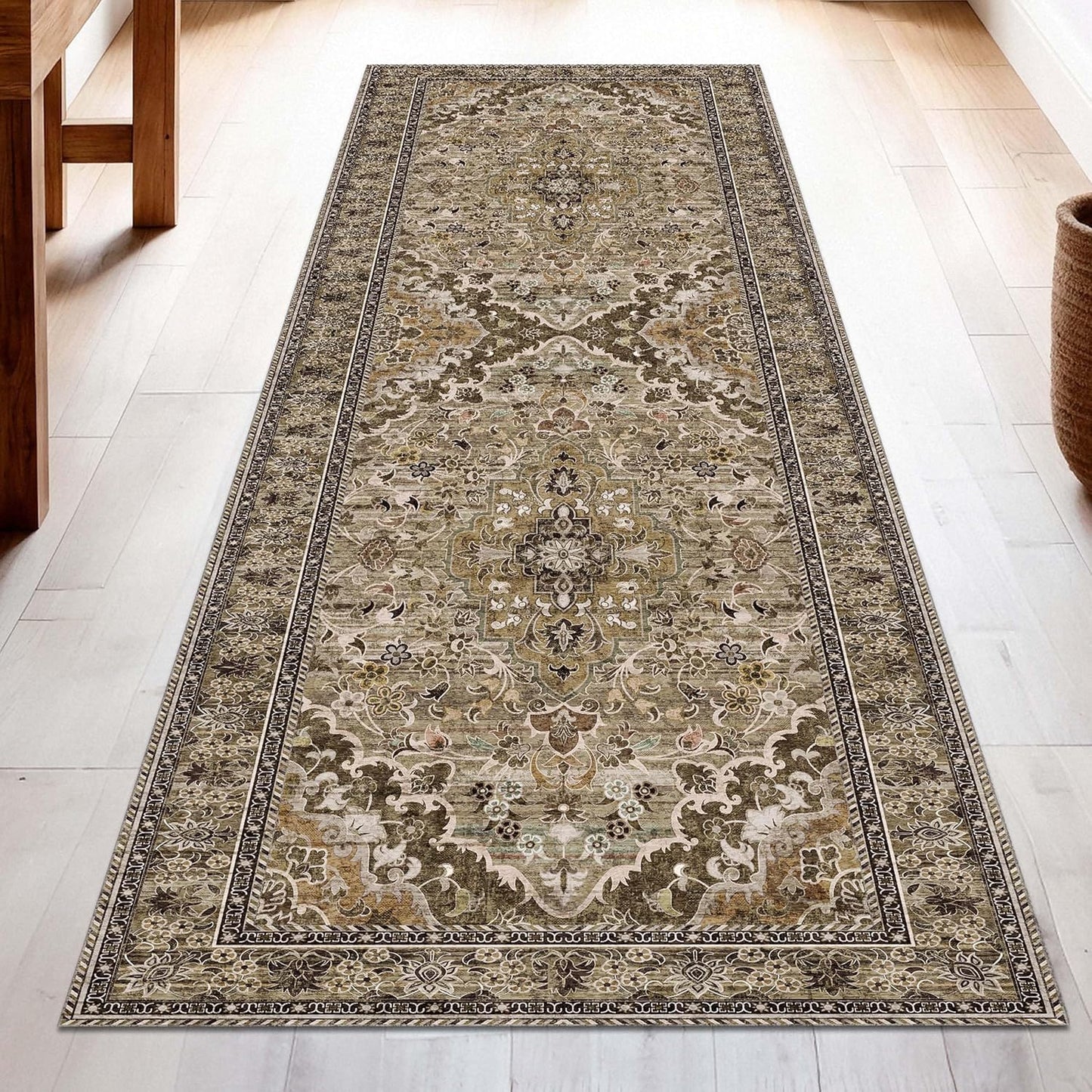 Washable Runner Rug 2.5x8 | Non Slip Rug for Hallways & More