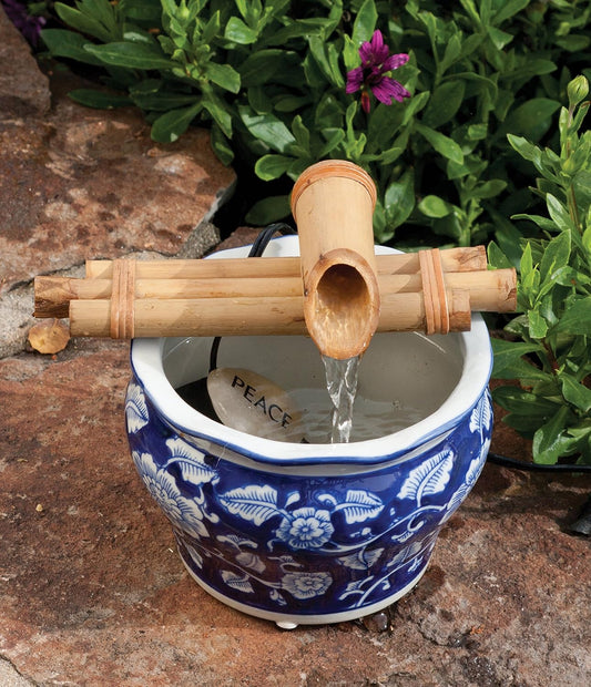 Bamboo Accents Zen Fountain Kit for DIY Indoor Outdoor Oasis