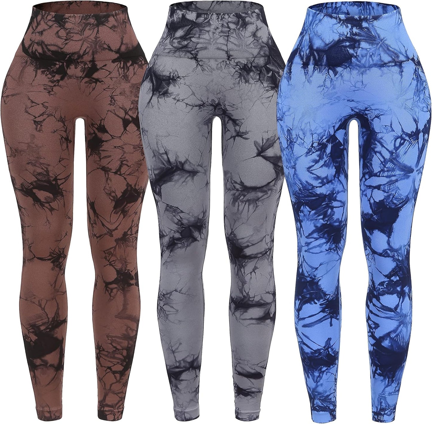 OVESPORT Tie Dye Seamless High Waisted Leggings for Women