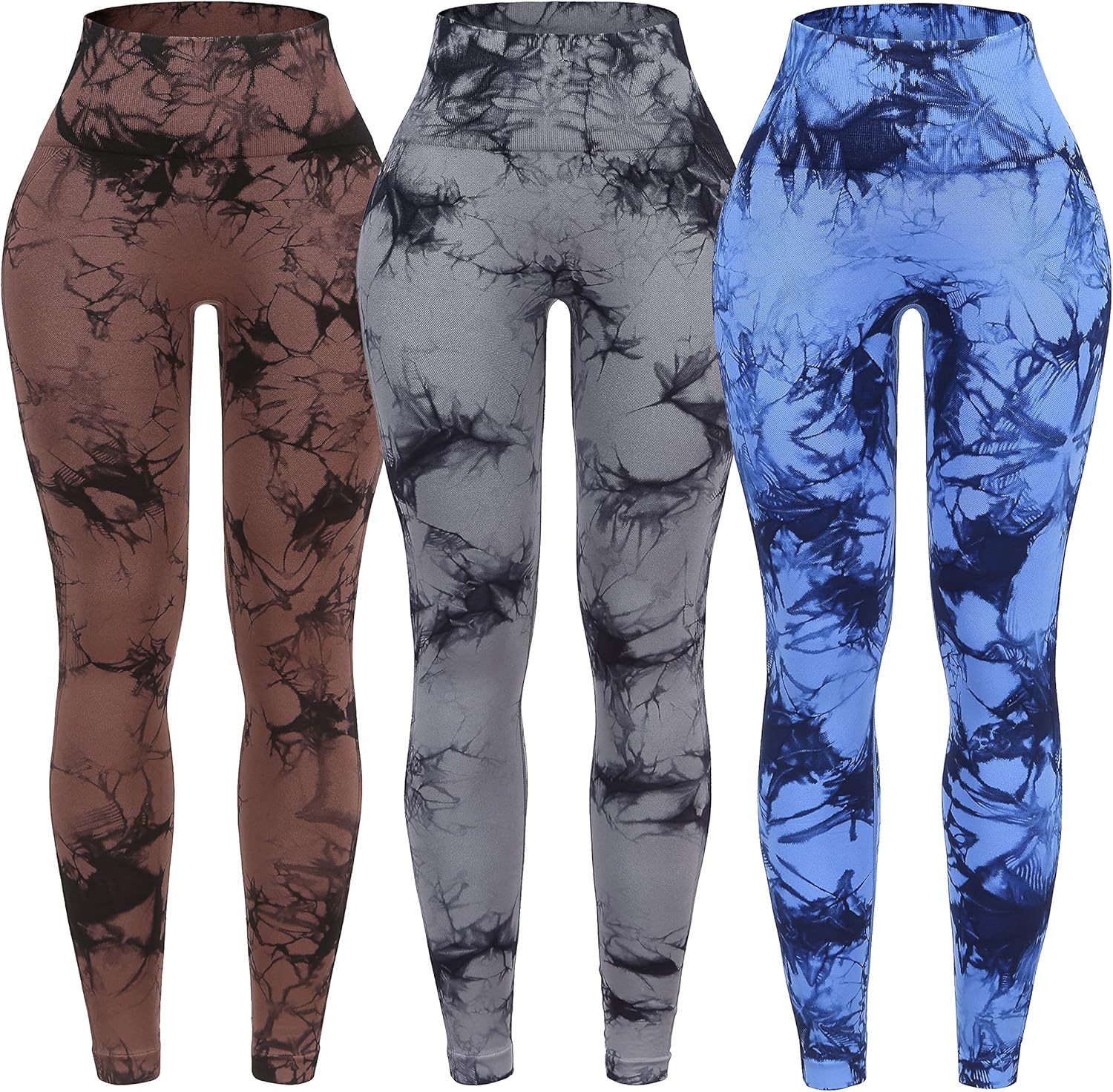 OVESPORT Tie Dye Seamless High Waisted Leggings for Women