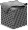 Microfiber Cleaning Cloth Grey - 12 Pcs (12.5in x 12.5in) - High