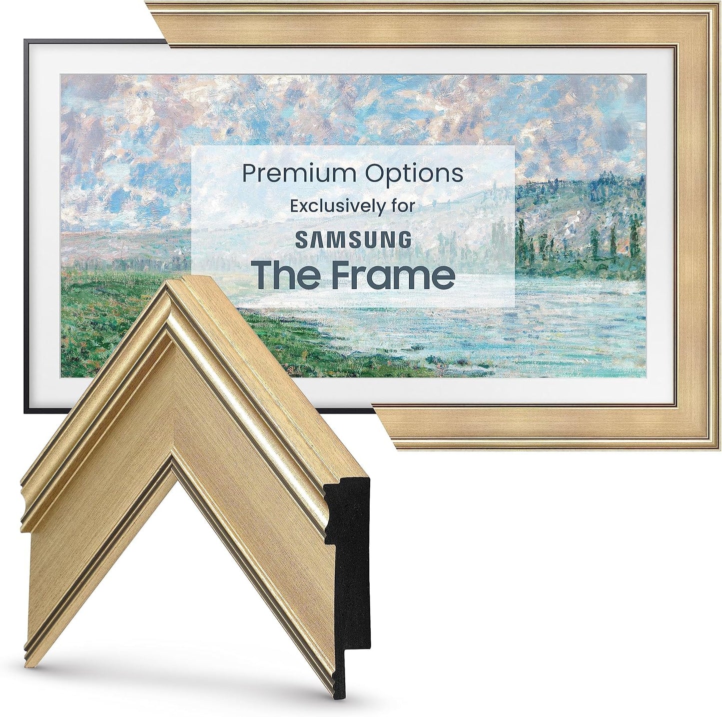 Champagne Smart Frame for Samsung The Frame TV (65 inch)