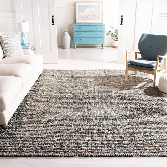 Handmade Jute Area Rug 6ft Square - Natural Fiber Collection