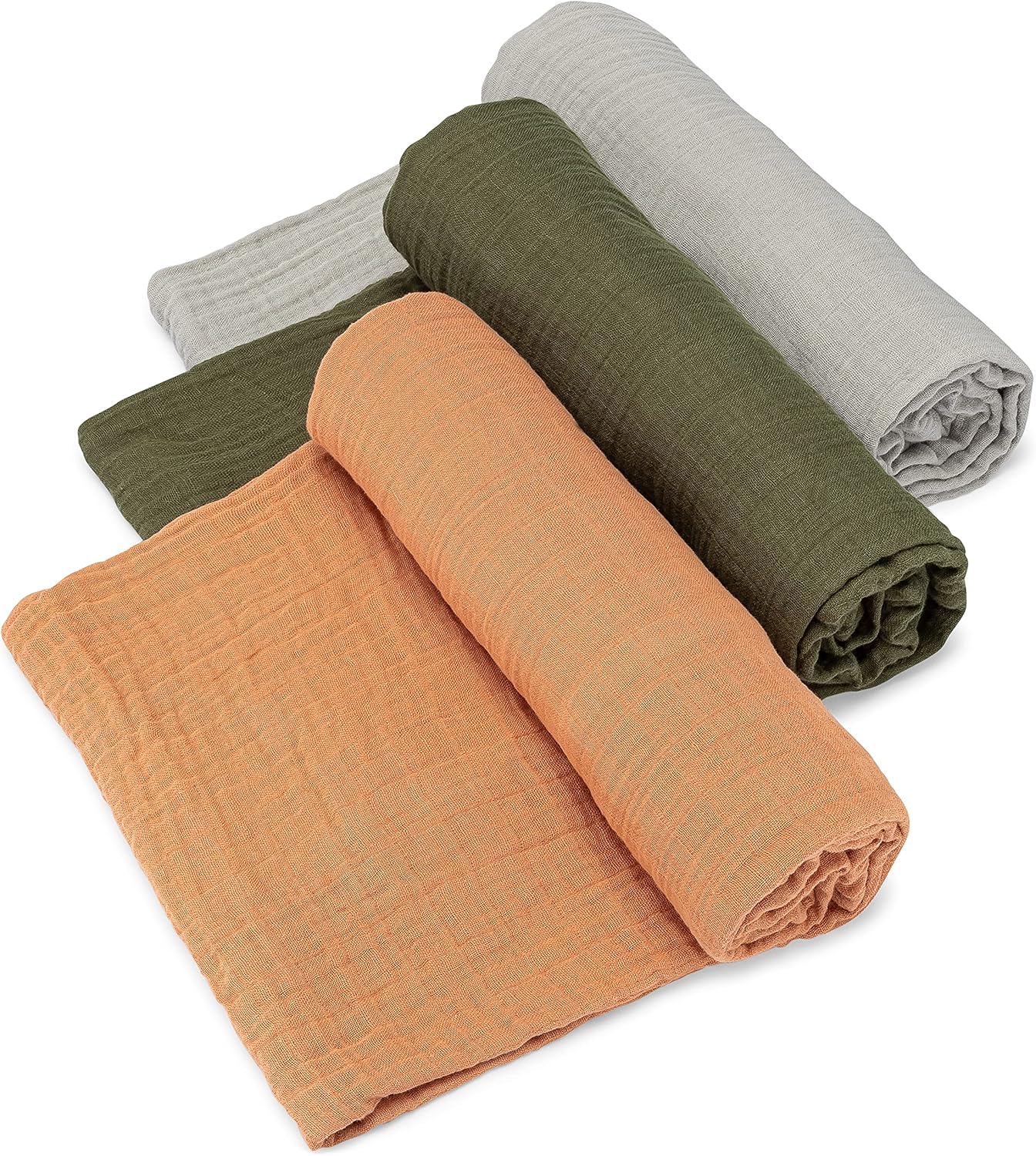 Parker Baby Swaddle Blankets - 100% Cotton Muslin 3 Pack