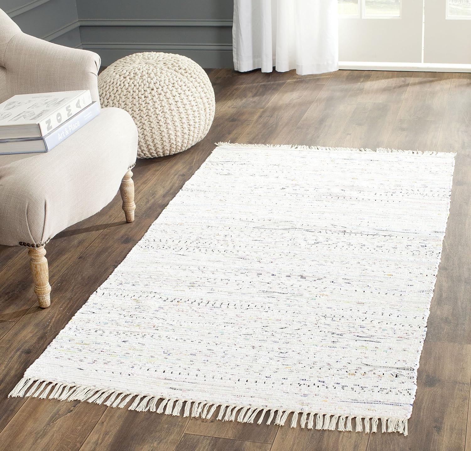 SAFAVIEH Handmade Boho Stripe Cotton Accent Rug for Any Room