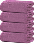 Pack of 4 Extra Large Cotton Bath Towels for Softness and Absorption