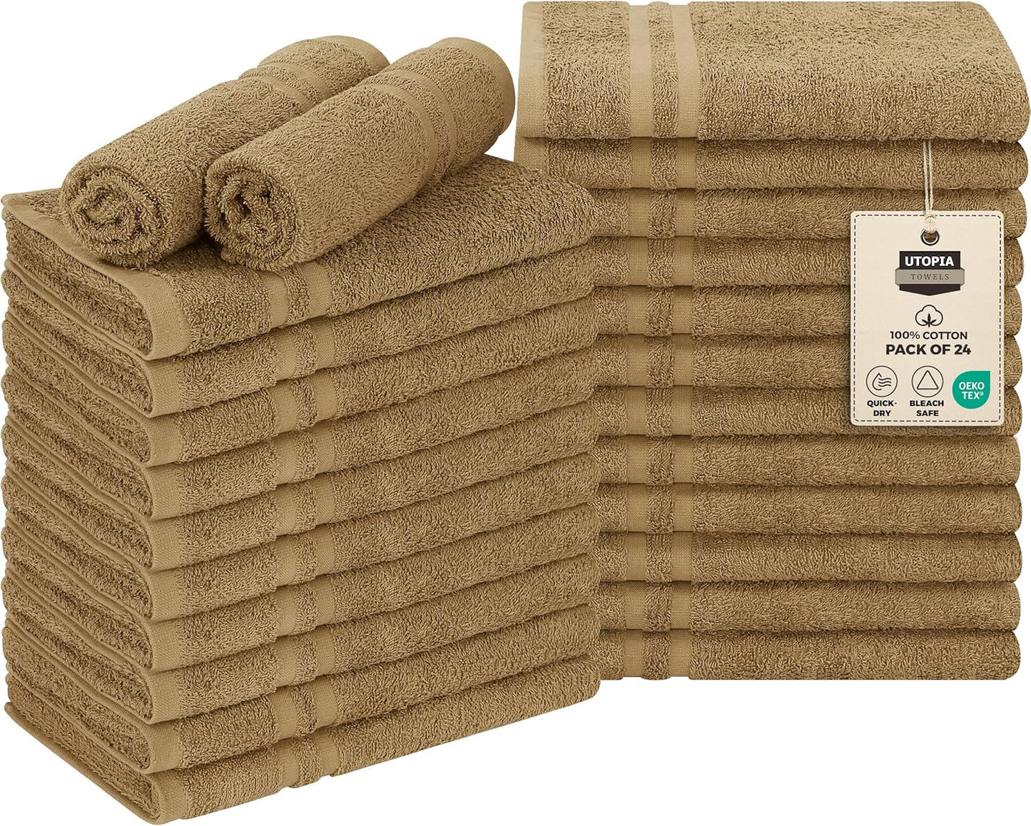 Utopia Towels Cotton Bleach Proof Salon Towel Pack of 24