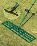 48x10ft Lawn Leveling Rake with 78ft Adjustable Handle - Back-Saving
