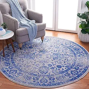 SAFAVIEH Adirondack 10ft Round Grey/Blue Area Rug for Home