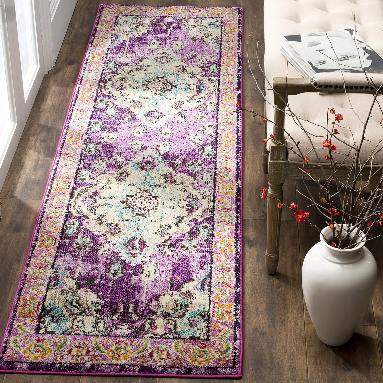 SAFAVIEH Monaco Collection Runner Rug - Stylish Boho Chic Design