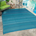 Outdoor Camping Rug 9 x 12 ft Havana Turquoise - Foldable Patio Rug