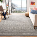 Tulum Area Rug 10 ft x 13 ft Dark Grey & Ivory - Durable Moroccan Boho